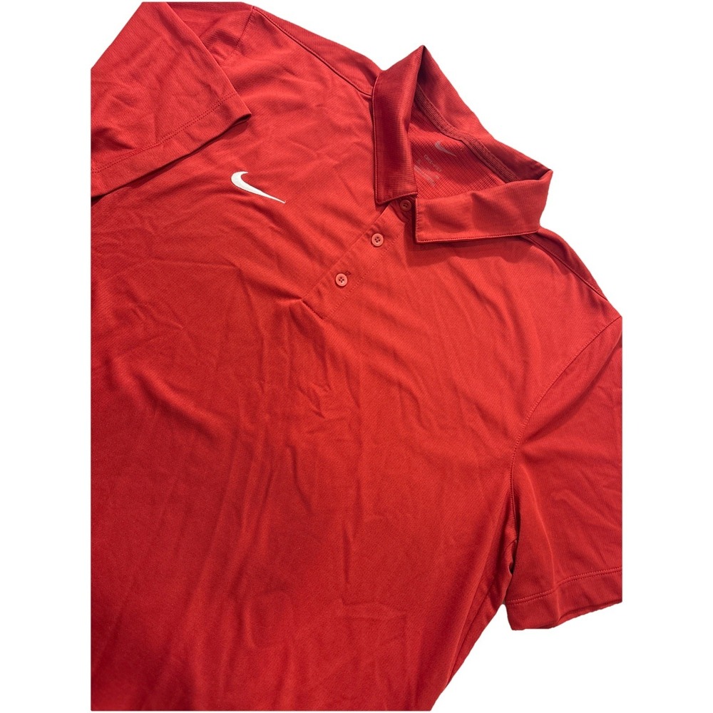 Nike Golf Polo Shirt‎ Dri-Fit  Performance Golf Men's XL Red